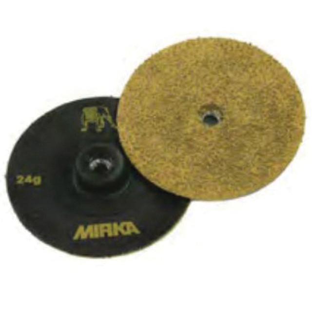 MIRKA Trim-Kut 63-300-024 Grinding Disc, 3 in Dia, 24 Grit, Plastic Backing, Good Tier