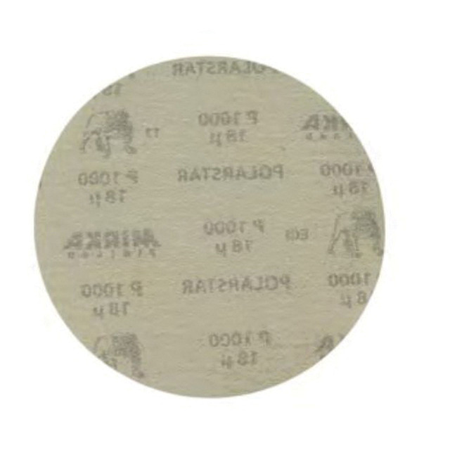 MIRKA Polarstar FA62205094 Grip Disc, 6 in Dia, P1500 Grit, Silicon Carbide Abrasive, Polyester Film Backing