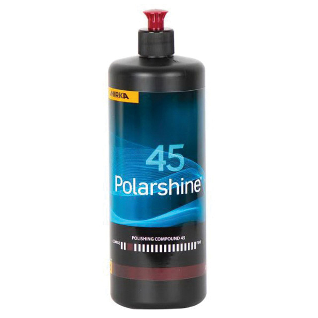 MIRKA POLARSHINE 45 PC45-1L Polishing Compound, P600 Grit, Coarse Grit, White, 1 L