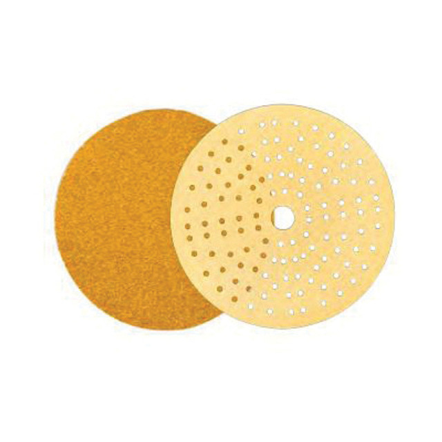 MIRKA 23-615-080 Vacuum Sanding Disc, 5 in Dia, P80 Grit, Aluminum Oxide Abrasive, Latex Paper Backing