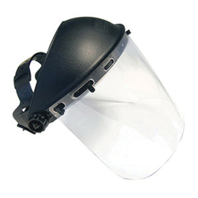 SAS Safety Corp 5140 Standard Face Shield, Polycarbonate Lens, Clear Lens, Ratcheting Headgear