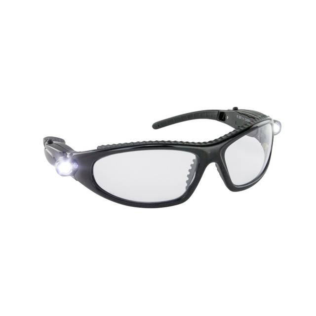 SAS Safety Corp LED Inspectors 5420 Safety Glasses, Clear Lens, Anti-Fog, Scratch-Resistant Lens