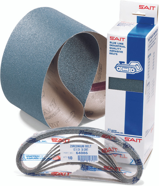 Zirconia Alumina - Closed Coat (Z-H),Benchstand Belts Zirconia Alumina - Heavy Duty - Closed Coat (Z-H),  2-1/2" x 60": Quick Ship Belts (shrink-wrapped) 65109