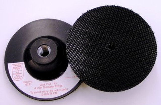 3M Disc Pad Holder 914, 4"x1/8"x3/8" 1/2-13 Internal