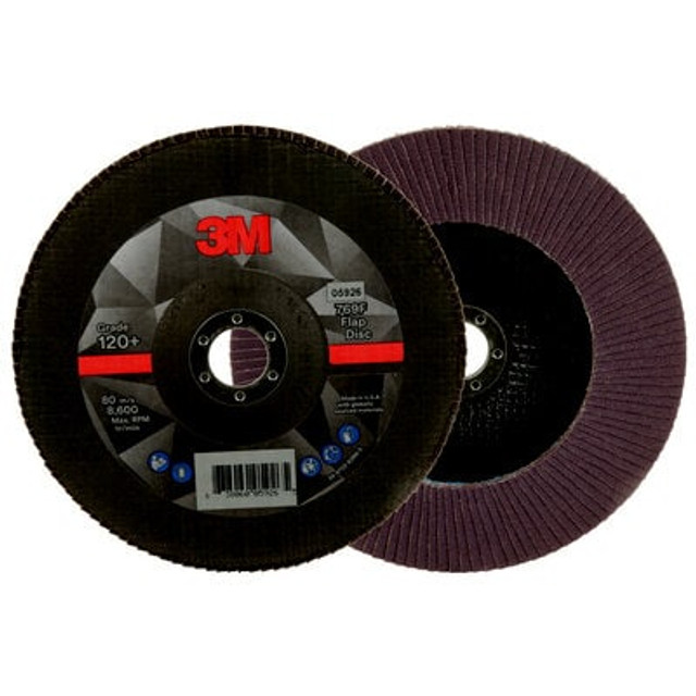 3M Flap Disc 769F, 120+, T27, 7 in x 7/8 in, 5 ea/Case 3M Flap Disc 769F, 120+, T27, 7 in x 7/8 in, 5 ea/Case