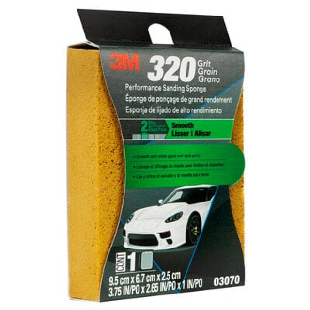 3M Performance Sanding Sponge, 03070, P320, 12/Case
