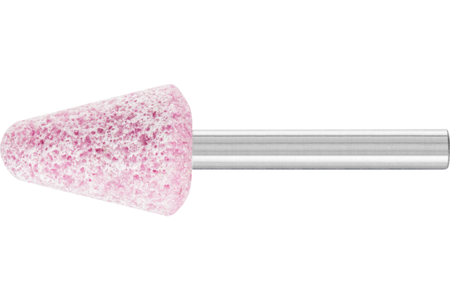 PFERD Vitrified Mounted Point, TOUGH, 3/4" x 1-1/8,80 Grit,A5,Ceramic Oxide,1/4" Shank