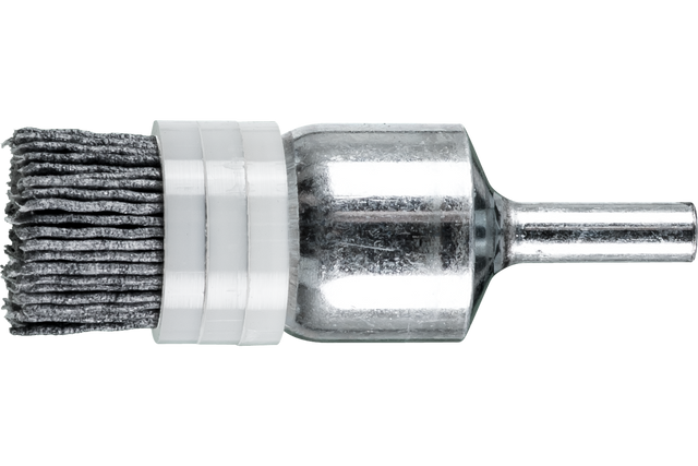 PFERD M-BRAD® End Brush - Banded 3/4" Dia. .040/120 Grit Silicon Carbide 1/4" Shank