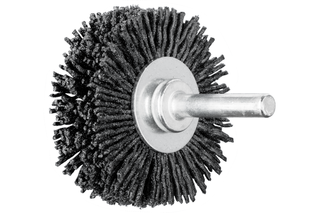 PFERD M-BRAD® Mounted Wheel Brush 2" Dia. .022/120 Ceramic Oxide 1/4" Shank