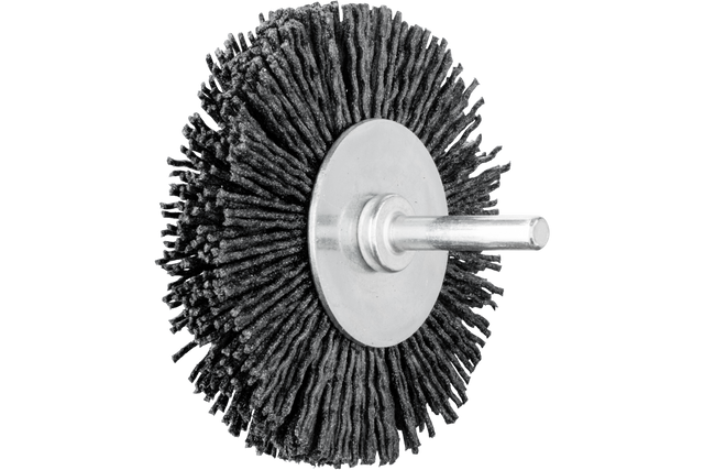 PFERD M-BRAD® Mounted Wheel Brush 3" Dia. .040/80 Ceramic Oxide 1/4" Shank