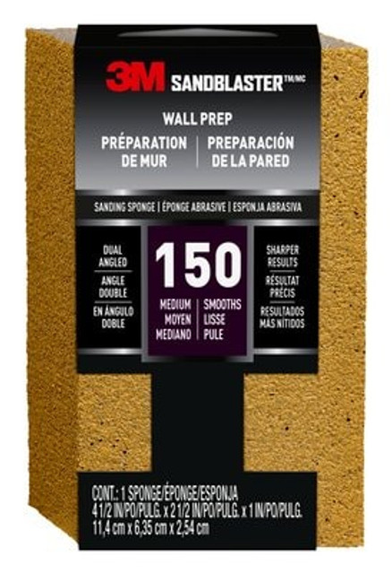 3M Sandblaster Wall Prep Sanding Sponge 150 Medium 9562-SDW_CFIP