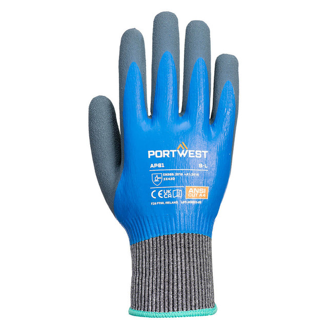Portwest Dexti AP32K7RM - Guanti Cut Pro, Taglia M, Antitaglio, Calibro 18, Certificazione CE