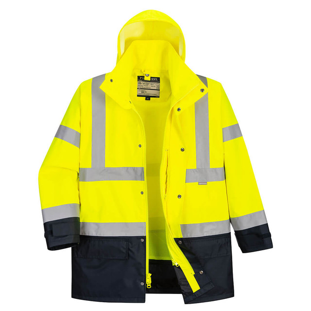 Portwest US768YNRM 300D High Visibility Executive 5-in-1 Jacket