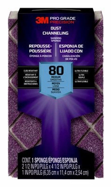 3M Pro Grade Precision Sanding Sponge 2501TRI-80M-CH_CFIP