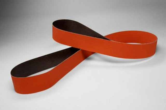 3M Cloth Belt 747D, P120 X-weight, 1 in x 64 in, Film-lok, Single-flex
