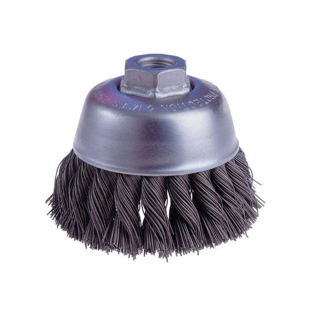 Knot Cup Brush - 2-3/4" X 5/8-11 - .014' Wire - Steel - 14,000 Rpm