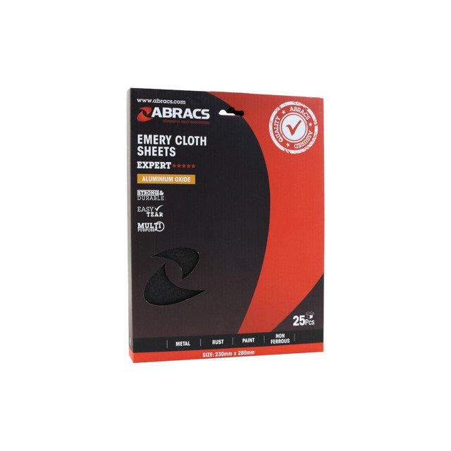 Emery Sheet 120 Grit - 9 X 11 (25 Per Pack)