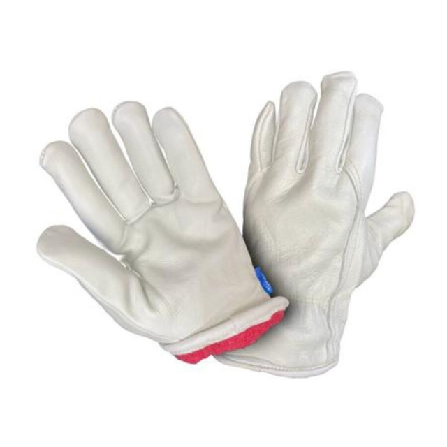 Leather Driver, Premium A+ Cow Grain, Red Fleece Liner, Sewn With Kevlar® - Small