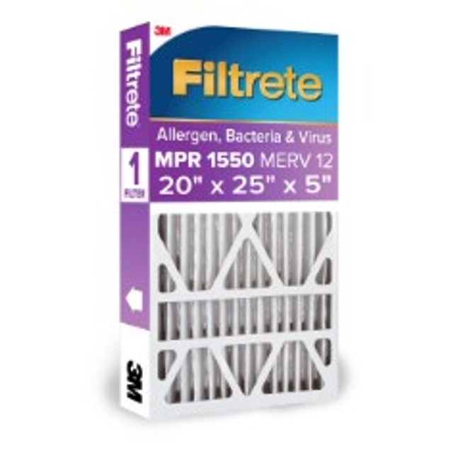 Filtrete High Performance Air Filter 1550 MPR NDP03-5IN-2, 20 in x 25 in x 5 in (50.8 cm x 63.5 cm x 12.7 cm)