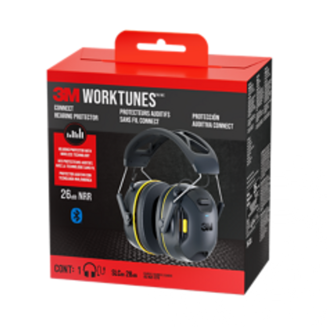 3M WorkTunes Connect Wireless Hearing Protector with Bluetooth Technology 90570-DC, 4/Case