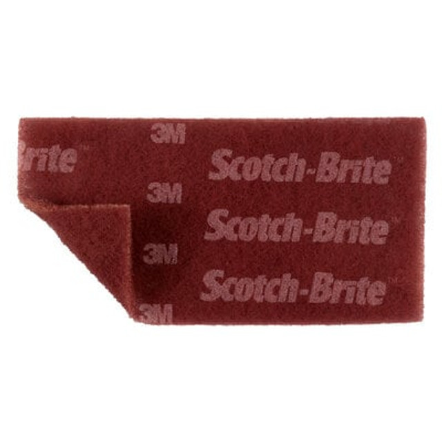 Scotch-Brite Durable Flex Hand Pad, A/O Very Fine, Maroon