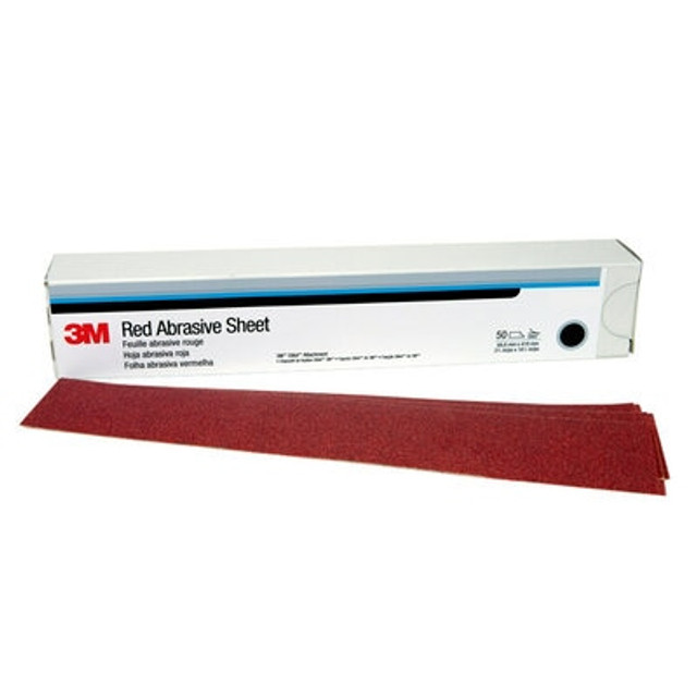 3M Red Abrasive Hookit Sheet, MMM01180-1