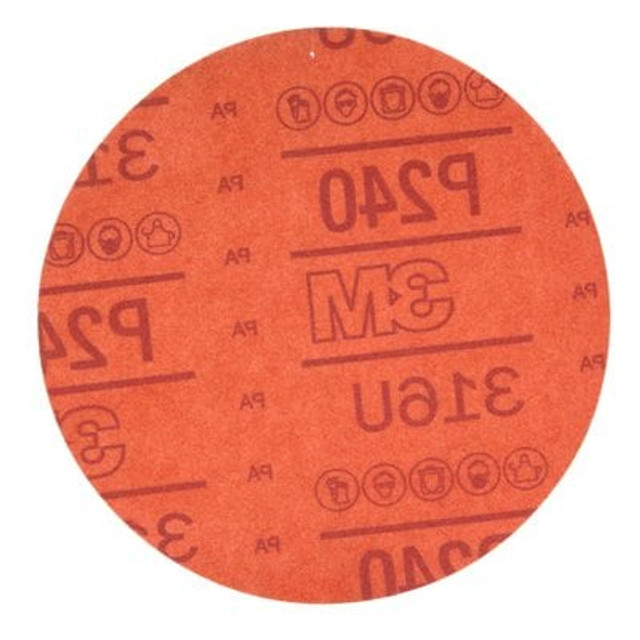 3M Red Abr Hookit Disc, 01220, 6 in, P240