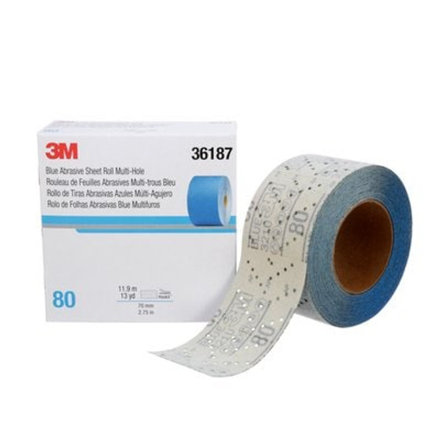 3M Hookit Blue Abrasive Sheet Roll MH, 36189, 2.75"x13y, 120