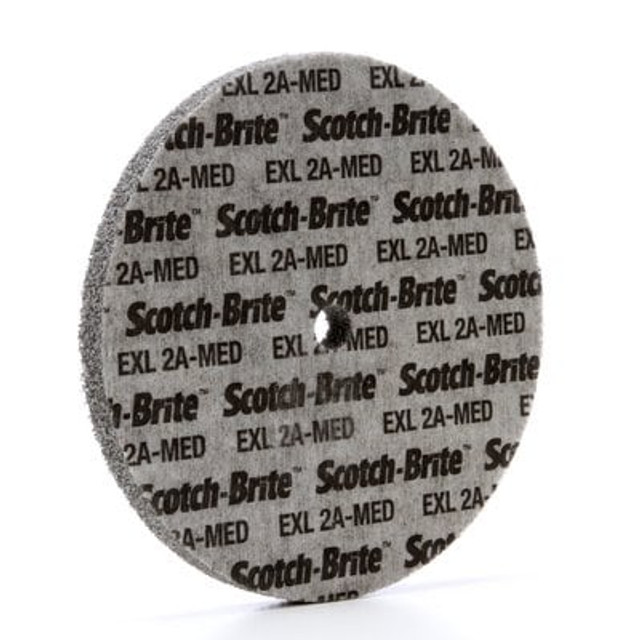 Scotch-Brite EXL Unitized Wheel, 6 in x 1/2 in x 1/2 in 2A MED