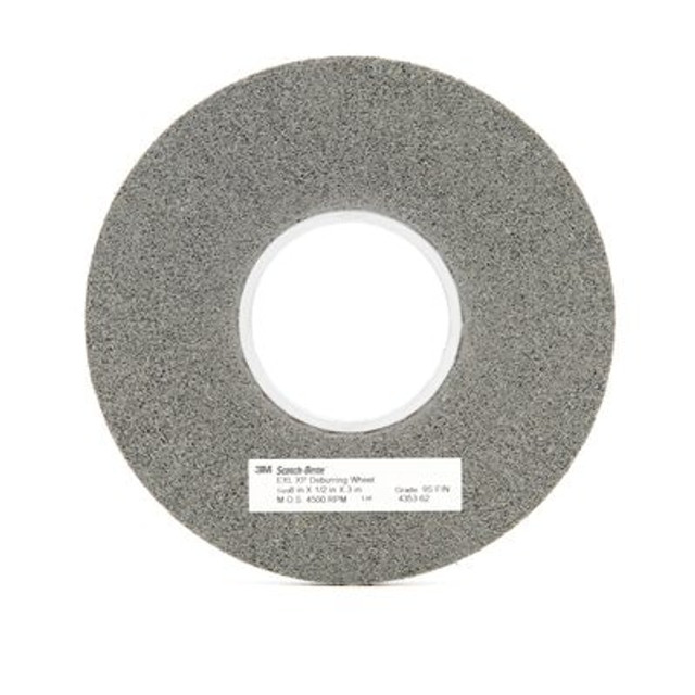 Scotch-Brite EXL-XP Deburr Wheel, 8 in x 1/2 in x 3 in 9S FIN