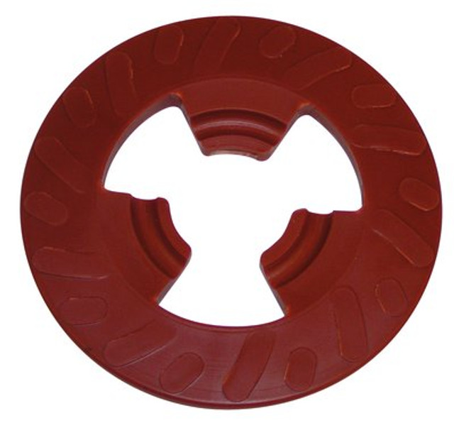 3M Disc Pad Face Plate Ribbed 28656, 4 in Extra Hard Red