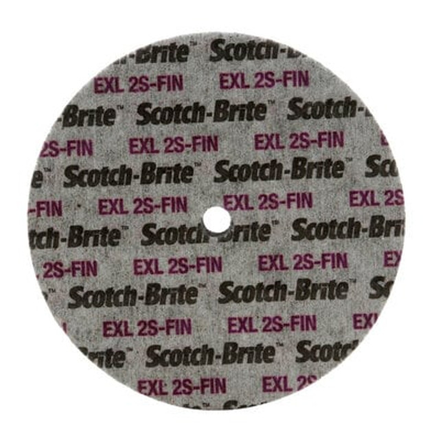 Scotch-Brite EXL Unitized Wheel, XL-UW, 2S Fine, 6 in x 1/2 in x 1 in