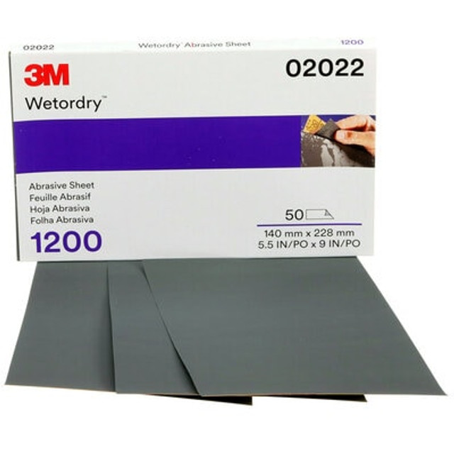 3M Wetordry Abrasive Sheet 401Q, 02022, 1200