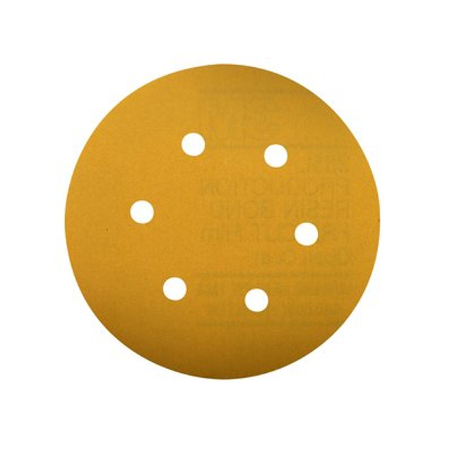 3M Hookit Gold Film D/F Disc 255L, 6 in x NH 6 Holes