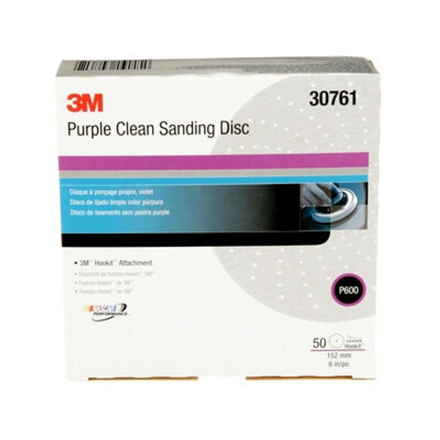 3M Hookit Purple Clean Sanding Disc, 334U, 30761, P600, C-weight