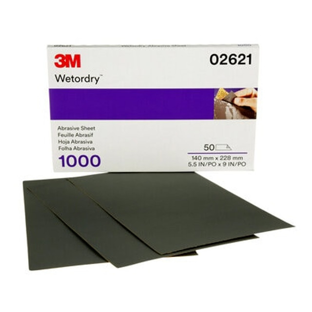 3M Wetordry Abrasive Sheet 434Q, 02621, 1000