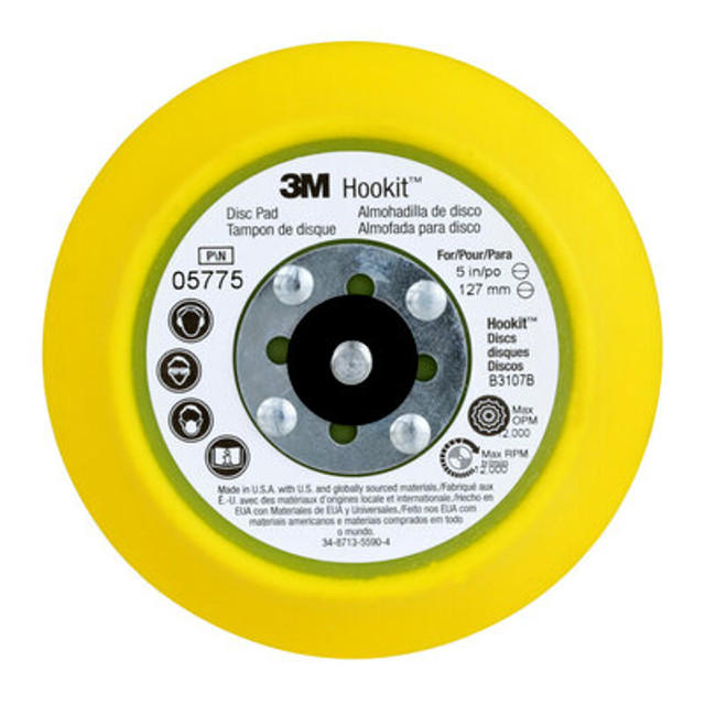 3M Hookit Disc Pad 05775, 5 in x 3/4 in 5/16-24 External