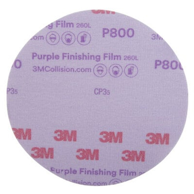 3M Hookit Purple Finishing Film Abrasive Disc 260L