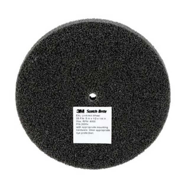 Scotch-Brite EXL Unitized Wheel, XL-UW, 2S FIN, 3 in x 1 in x 1/4 in (7.62 cm x 2.54 cm x 0.64 cm)