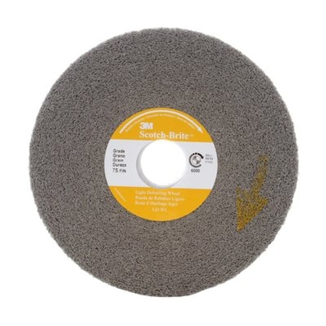 Scotch-Brite Light Deburring Wheel, 6 in x 1 in x 1 in 7S FIN