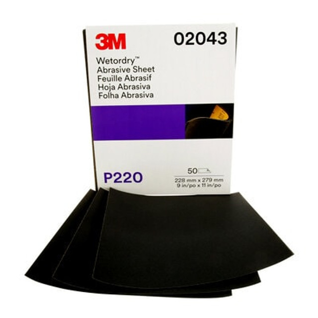 3M Wetordry Abrasive Sheet, 02043, P220