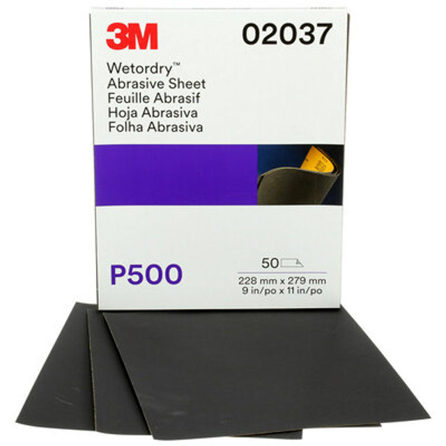 3M Wetordry Abrasive Sheet, 02037, P500