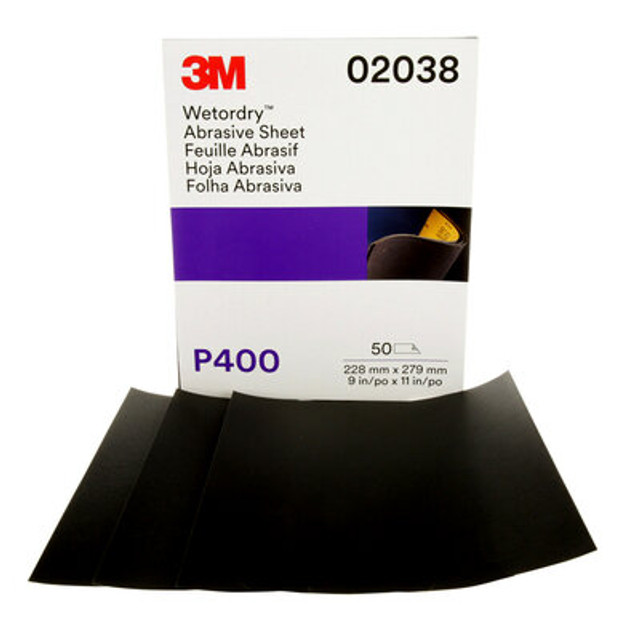 3M Wetordry Abrasive Sheet, 213Q, 02038, P400