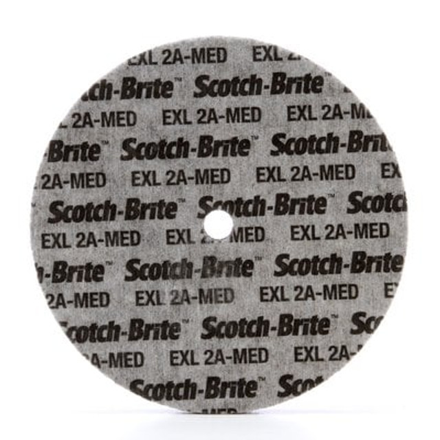 Scotch-Brite EXL Unitized Wheel, XL-UW, MED, 8 in x 3/4 in x 5/8 in (20.32 cm x 1.91 cm x 1.59 cm)