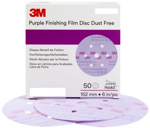 3M Hookit Finishing Film Abrasive Disc 260L, 35408, 6 in (15.24cm), P1500, 50 discs/carton, 4 cartons/case 35408 Industrial 3M Products & Supplies |