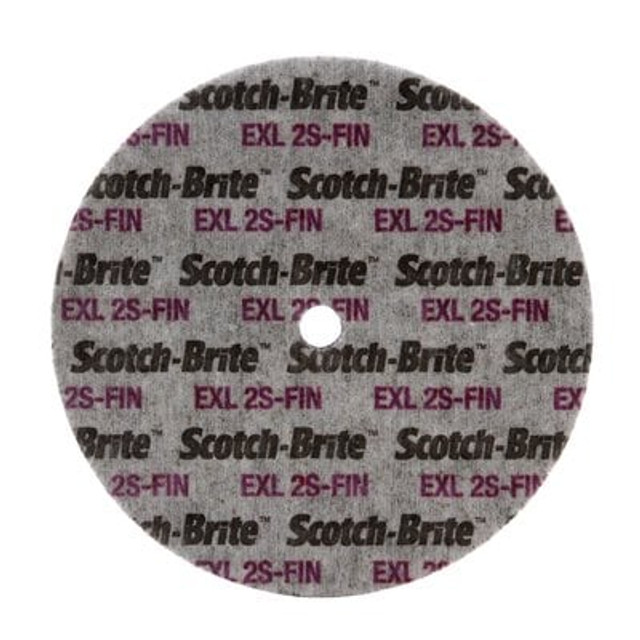 Scotch-Brite EXL Unitized Wheel, 6 in x 1/2 in x 1/2 in, 2S FIN