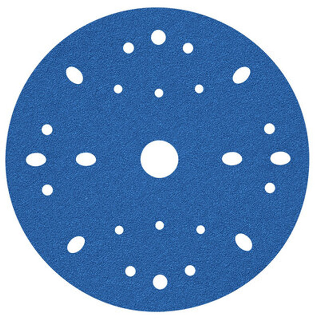 3M Hookit Blue Abrasive Disc Multi-hole, 36170, 6 in, 40 grade