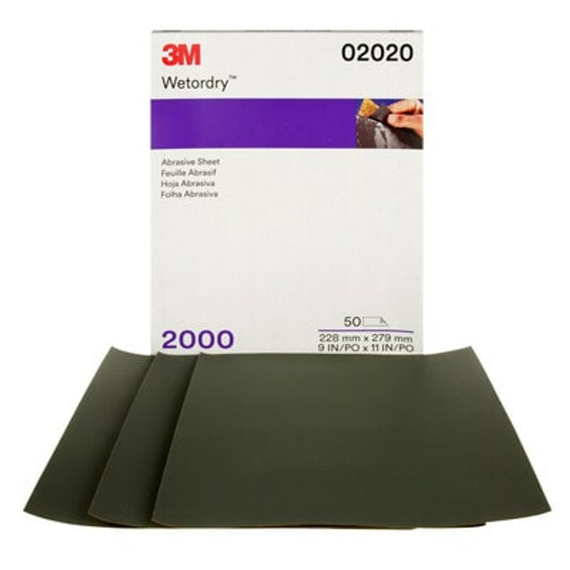 3M Imperial Wetordry Sheet, 02020, 2000A