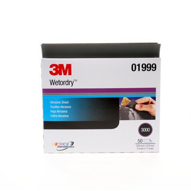 3M Wetordry Abr Sheet, 01999, 9inx11 in, 3000