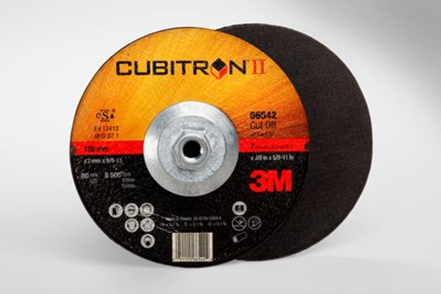 3M Cubitron II Cut-Off Whl T27 QC,(66542) 7 x09x5/8-11in